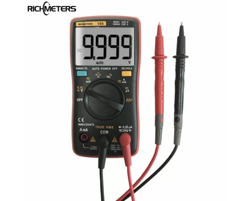 RICHMETERS RM109 True-RMS малогабаритный цифровой мультиметр 9999 отсчетов