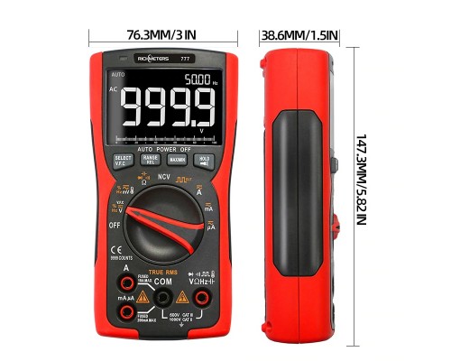RICHMETERS RM 777 True-RMS цифровий мультиметр 9999 відліків