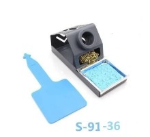 ST91-36 металлическая подставка для паяльника (907) с губкой, металлической мочалкой и прихваткой