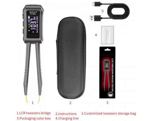 Измерительный пинцет ZOYI ZT-MD1 – точный инструмент для электроники Измерительный пинцет ZOYI ZT-MD1 – точный инструмент для электроники