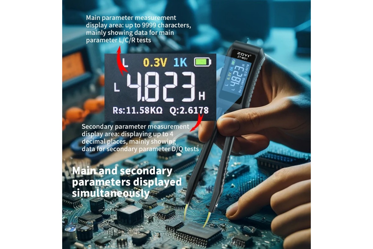 Вимірювальний пінцет ZOYI ZT-MD1 – Купити тестер для SMD-компонентів