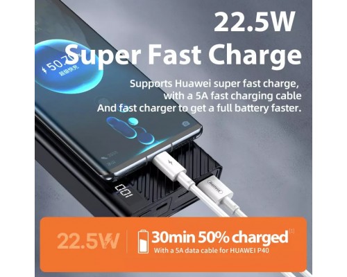 Портативный аккумулятор (повербанк) Remax RPP-272 мощностью 65 ВТ 22500 мАч для паяльника TS101 TS80P Pinecil 